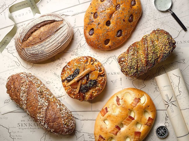 Assorted breads from Colony Bakery